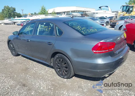 2012 Volkswagen Passat 2.5L S из США, поврежденный, VIN 1VWAP7A39CC009555